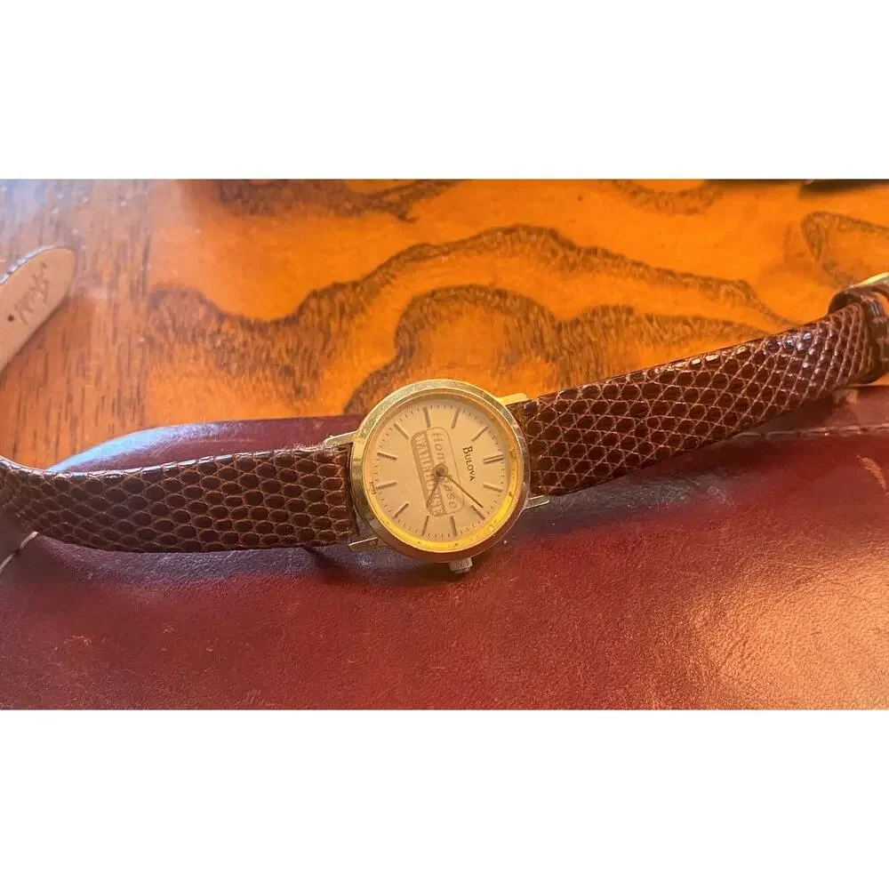 Women's 27mm Gold tone Bulova Watch, Homebase Warehouse Logo